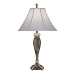 Настольная лампа с белым тканевым абажуром в форме колокола Stiffel варинант исполнения - 1 | Loft Concept в Нижнем Новгороде