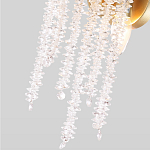 Бра с хрустальными прозрачными подвесками и круглым основанием золотого цвета FAIRYTREE Light варинант исполнения - 4 | Loft Concept в Нижнем Новгороде