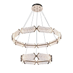 Люстра с 2-мя кольцами с текстурным природным рисунком IceFlame варинант исполнения - 8 | Loft Concept в Нижнем Новгороде