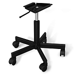 Стул с мягкой розовой обивкой из велюра и подъемно-поворотным механизмом на черных колесиках Harper Pink варинант исполнения - 4 | Loft Concept в Нижнем Новгороде