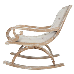 Кресло-качалка с мягкой обивкой из льна Ella Armchair beige варинант исполнения - 2 | Loft Concept в Нижнем Новгороде