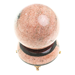 Шар декоративный на подставке из натуральных камней Змеевик и Мрамор Розовый Natural Stone Spheres 10.5 см варинант исполнения - 1 | Loft Concept в Нижнем Новгороде