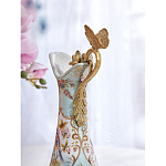 Кувшин с цветочным рисунком и бронзовой ручкой Blue Garden варинант исполнения - 5 | Loft Concept в Нижнем Новгороде