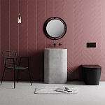 Настенное зеркало круглой формы в черной металлической раме BUBBLE MIRROR BLACK варинант исполнения - 1 | Loft Concept в Нижнем Новгороде