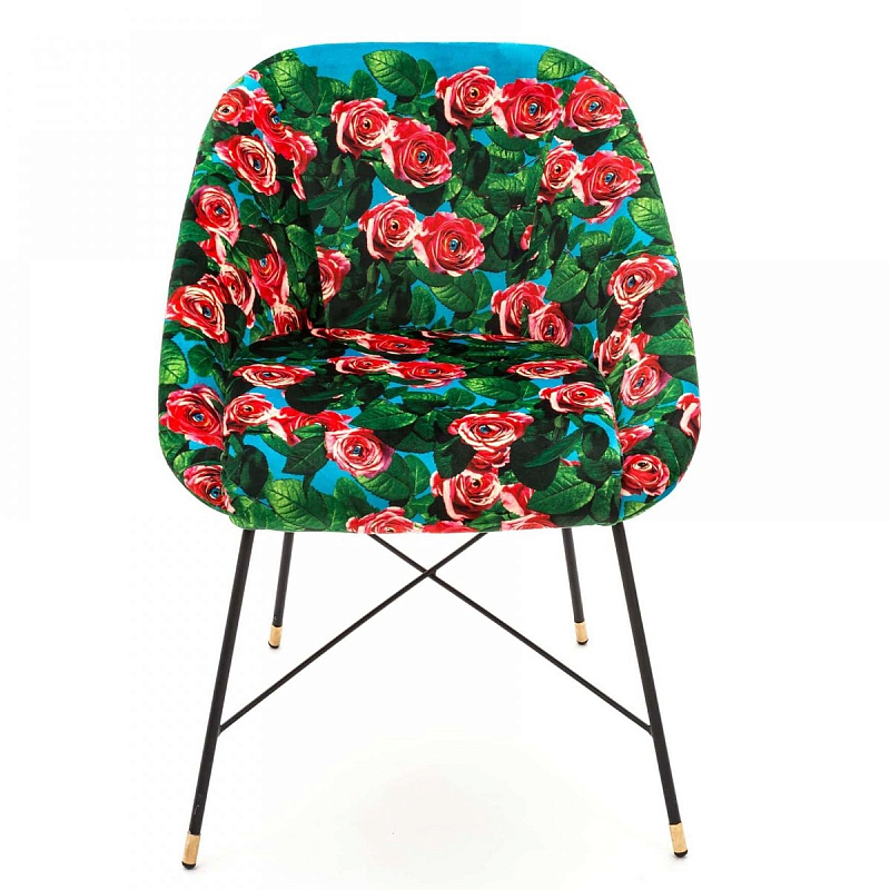 Кресло Seletti Padded Chair Roses Мульти Черный в Нижнем Новгороде | Loft Concept 