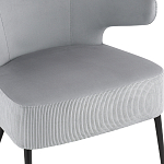 Современное мягкое кресло на металлических ножках Rakush Grey варинант исполнения - 6 | Loft Concept в Нижнем Новгороде