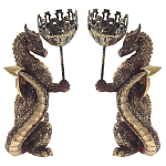 Подсвечник в виде дракона Dragon candlestick Gold Red L or R варинант исполнения - 2 | Loft Concept в Нижнем Новгороде