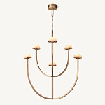 Люстрас 6-ю мраморными плафонами в форме купола Light Warm Light варинант исполнения - 4 | Loft Concept в Нижнем Новгороде