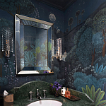 Обои ручная роспись Phuljhari Original colourway on Empire Blue dyed silk варинант исполнения - 1 | Loft Concept в Нижнем Новгороде