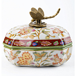 Фарфоровая шкатулка с бронзовой стрекозой Eden Garden варинант исполнения - 2 | Loft Concept в Нижнем Новгороде