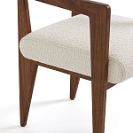 Кресло обеденное Alcove White Boucle из массива ореха варинант исполнения - 5 | Loft Concept в Нижнем Новгороде