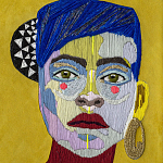 Картина с вышивкой Портрет wall panel People with the yellow ear 1 варинант исполнения - 1 | Loft Concept в Нижнем Новгороде