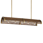 Люстра линейная полукруглой формы Wooden Horseshoe варинант исполнения - 3 | Loft Concept в Нижнем Новгороде