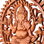 Панно из дерева круглое Ганеша Panel With Animals варинант исполнения - 2 | Loft Concept в Нижнем Новгороде