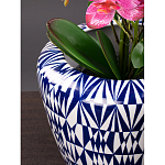 Кашпо с орнаментом в сочетании белого и синего цвета Artistic Flowerpot варинант исполнения - 2 | Loft Concept в Нижнем Новгороде