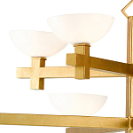 Люстра золотая с 8-ю молочными плафонами в виде чаши Tiers of Clear Lines варинант исполнения - 2 | Loft Concept в Нижнем Новгороде