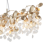 Люстра линейная с подвесками в форме монеток и золотистыми круглыми элементами из металла в виде лепестков FAIRYTREE Light варинант исполнения - 5 | Loft Concept в Нижнем Новгороде