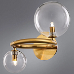 Бра с 2-мя стеклянными сферическими  плафонами Arco Wall Lamp варинант исполнения - 3 | Loft Concept в Нижнем Новгороде