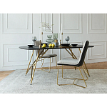 Обеденный стол на металлических ножках Ward Brass Dining Table варинант исполнения - 4 | Loft Concept в Нижнем Новгороде