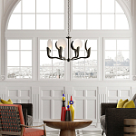 Люстра с плафонами в виде черно-белых дисков Ideal Shade Combination варинант исполнения - 2 | Loft Concept в Нижнем Новгороде