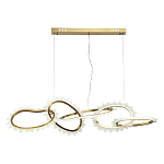 Люстра подвесная с 5-ю асимметричными кольцами и декоративными элементами в виде кристаллов Ring Horizontal варинант исполнения - 1 | Loft Concept в Нижнем Новгороде