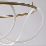 Люстра подвесная круглая золотого цвета с белыми изогнутыми световыми линиями Luke Lampco Tracer Lamp варинант исполнения - 4 | Loft Concept в Нижнем Новгороде