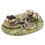 Подсвечник из бронзы и натурального камня змеевик Stone Candlestick варинант исполнения - 2 | Loft Concept в Нижнем Новгороде