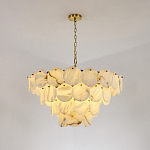 Люстра подвесная четырехъярусная с подвесками в форме дисков Cryptocrystalline Stone варинант исполнения - 5 | Loft Concept в Нижнем Новгороде