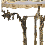 Стол бронзовый круглый с мраморной столешницей Coffee De Bronze варинант исполнения - 1 | Loft Concept в Нижнем Новгороде