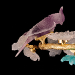 Люстра круглая на золотом каркасе с птичками и цветочным декором Miscellaneous herbs варинант исполнения - 6 | Loft Concept в Нижнем Новгороде