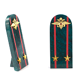 Сувенир Погон МВД из натурального камня змеевик Souvenir Epaulets варинант исполнения - 6 | Loft Concept в Нижнем Новгороде