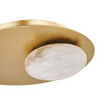 Бра с овальным основанием золотого цвета  и плафоном из алебастра Shaw Lighting варинант исполнения - 2 | Loft Concept в Нижнем Новгороде