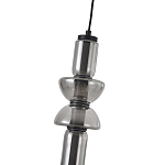 Подвесной светильник из дымчатого стекла цилиндрической формы с чёрным металлическим основанием Hiding secrets варинант исполнения - 3 | Loft Concept в Нижнем Новгороде