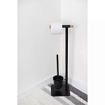 Держатель для туалетной бумаги с подвесным ершиком Black Bathroom Accessory варинант исполнения - 5 | Loft Concept в Нижнем Новгороде