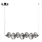 Подвесной светильник линейный с 7-ю рифлеными стеклянными шарами Marcelh Light варинант исполнения - 6 | Loft Concept в Нижнем Новгороде
