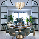 Люстра с многослойным эффектом из овальных элементов из непрозрачного стекла Conformation варинант исполнения - 3 | Loft Concept в Нижнем Новгороде