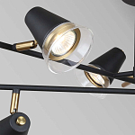 Потолочный светильник с конусообразными плафонами с контрастным сочетанием бронзы и глубоким черным цветом Aurika варинант исполнения - 3 | Loft Concept в Нижнем Новгороде