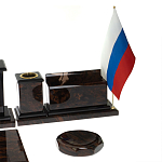 Настольный письменный набор с часами из природного камня обсидиана  Gift for Manager варинант исполнения - 5 | Loft Concept в Нижнем Новгороде