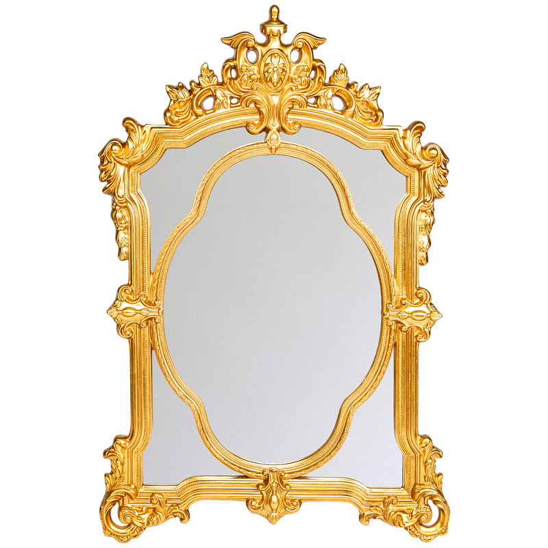 Зеркало с ажурной раме золотого цвета Classic Ornament Mirror Золотой Зеркало в Нижнем Новгороде | Loft Concept 