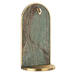 Настенный светильник зеленого цвета с бронзовой рамкой овальной формы с полкой Herbarium  варинант исполнения - 3 | Loft Concept в Нижнем Новгороде