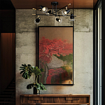 Потолочный светильник с конусообразными плафонами с контрастным сочетанием бронзы и глубоким черным цветом Aurika варинант исполнения - 4 | Loft Concept в Нижнем Новгороде