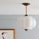 Подвесной светильник с абажуром из молочного стекла Vintage Charm варинант исполнения - 2 | Loft Concept в Нижнем Новгороде