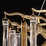 Люстра подвесная золотого цвета с разветвленными ветвями и прозрачными стеклянными подвесками Droplet Chandelier варинант исполнения - 10 | Loft Concept в Нижнем Новгороде