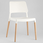 Пластиковый стул на ножках из массива бука Ferret White варинант исполнения - 2 | Loft Concept в Нижнем Новгороде
