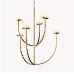 Люстрас 6-ю мраморными плафонами в форме купола Light Warm Light варинант исполнения - 5 | Loft Concept в Нижнем Новгороде