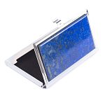 Визитница карманная металлическая с накладкой из натурального камня Лазурит Stone Business Card Holders  варинант исполнения - 2 | Loft Concept в Нижнем Новгороде