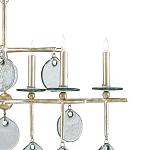 Люстра линейная с круглыми прозрачными подвесками  Horizontal Rectangular Chandelier варинант исполнения - 1 | Loft Concept в Нижнем Новгороде