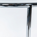 Приставной столик на серебристом основании с столешницей из стекла Noir варинант исполнения - 3 | Loft Concept в Нижнем Новгороде