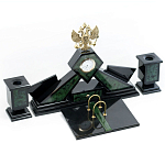 Настольный письменный набор из нефрита Герб России Dignity варинант исполнения - 2 | Loft Concept в Нижнем Новгороде