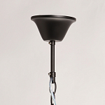 Люстра круглая из матового черного металла с подвесками из прозрачных стеклянных трубок Noir Tubes варинант исполнения - 11 | Loft Concept в Нижнем Новгороде